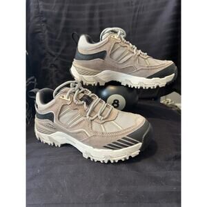 LL Bean High Top Khaki Beige Hiking Boots size 6.5 wide